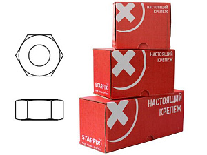 Гайка М14 шестигранная, DIN 934 (50 шт.) STARFIX (SMC2-47282-50)
