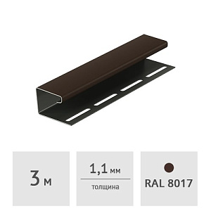 J-профиль Docke PREMIUM 3 м, каштан
