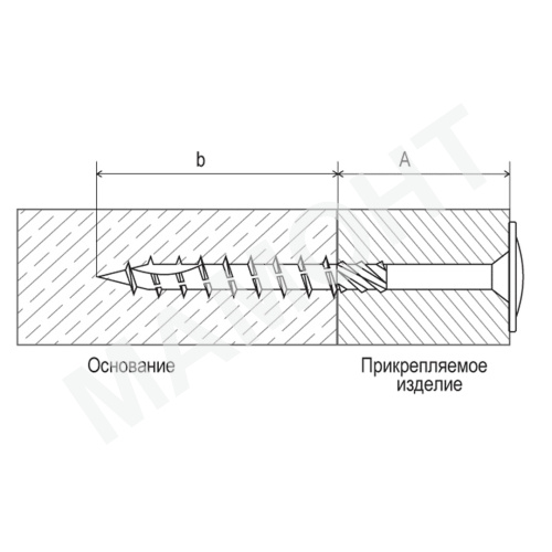 Конструкционный саморез 8.0 x 280 тарельчатая головка WTZ 50 шт. MFIX