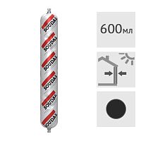 Клей-герметик полиуретановый Soudal Soudaflex 40FC черный, 600 мл