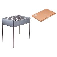 Мангал сборный "Стандарт" 500 х 300 х 500 мм (+ 6 шампуров) PERFECTO LINEA (47-750698/1)