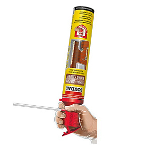 Пена монтажная Soudal ОКНА ДВЕРИ бытовая с аппликатором Genius Gun, 750 мл
