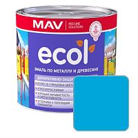 Эмаль по металлу и древесине ПФ-115 MAV ECOL голубая глянцевая