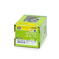 Саморез 4.8 x 70 мм кровельный со сверлом PT1 и резиновой прокладкой, RAL 3005, 100 шт. ЕКТ