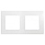 Рамка Legrand ETIKA 2-постовая, белый - Превью