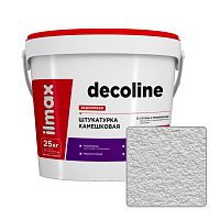 Штукатурка камешковая акриловая ilmax decoline, 2,5 мм, белая (база под колеровку), 25 кг