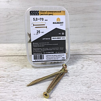 Шуруп универсальный желтый 5.0 х 70 мм МАМОНТ (25 шт.)