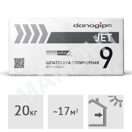 Шпатлевка полимерная финишная DANOGIPS DANO JET 9, 20 кг