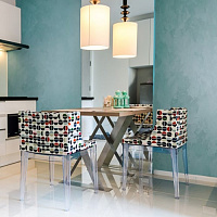 Штукатурка фактурная Мокрый шелк VGT серебристо-белая №1, 6 кг