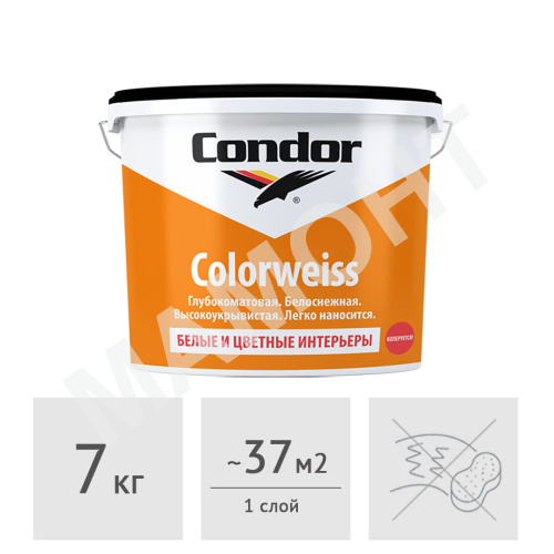 Краска акриловая Condor Colorweiss, 7 кг