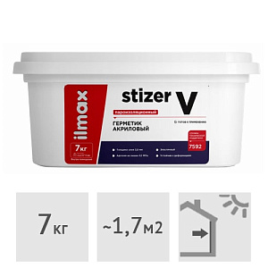 Герметик акриловый пароизоляционный ilmax stizer V (внутренний), 7 кг