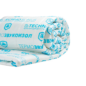 Мат звукопоглощающий ТехноСонус ТермоЗвукоИзол Лайт 10 мм, 15 м2