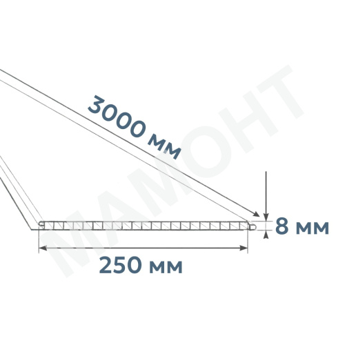 Панель ПВХ Европрофиль Белая матовая (3000 х 250 х 8 мм) 4 шт. - Фото 4