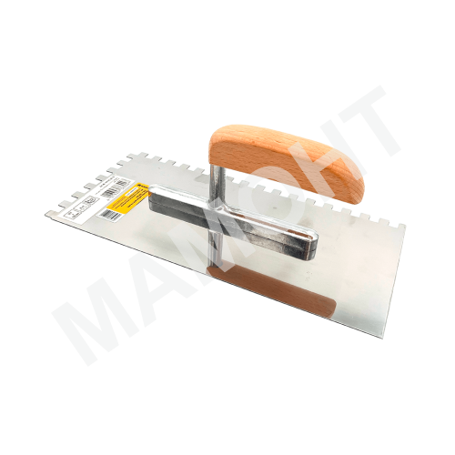 Гладилка нержавеющая 270 x 130 мм зуб 6 x 6 мм МАМОНТ (INS-MMNT-1072)