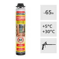 Пена монтажная Soudal ОКНА ДВЕРИ 65, 820 мл