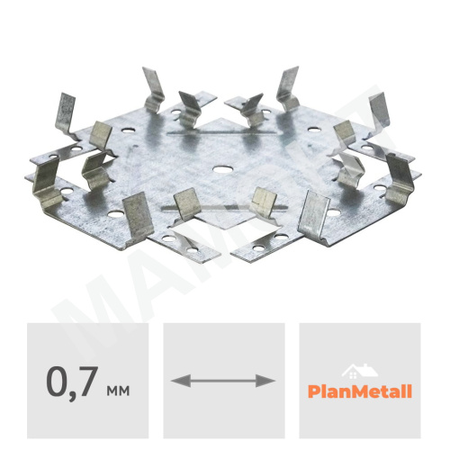 Соединитель одноуровневый ''краб'' (0.7 мм) для CD-профиля