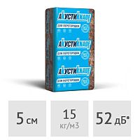 Теплозвукоизоляция 5 см для перегородок АкустиKNAUF, 12 м2