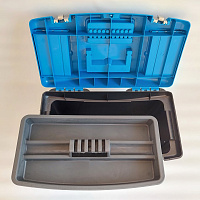 Ящик для инструментов 19" (480 х 250 х 240 мм) с металлическим замком ПРАКТИК PROFESSIONAL (27802204)