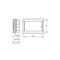 Бокс встраиваемый на 12 модулей Viko
