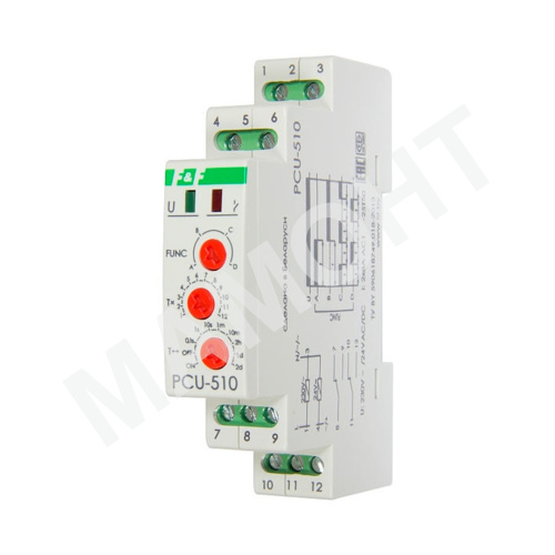Реле времени Евроавтоматика PCU-510, 2CO, 8 A(250VAC)