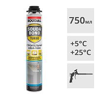 Клей-пена полиуретановая профессиональная Soudal SOUDABOND TURBO, 750 мл
