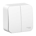 Выключатель Systeme Electric BLANCA 2-клавишный открытой установки, белый
