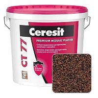 Штукатурка мозаичная силикон-акриловая Ceresit CT 77, PERU 5, 25 кг