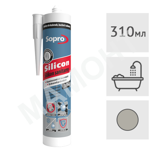 Силиконовый герметик Sopro 051 (15) серый, 310 мл