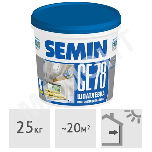 Шпатлевка универсальная SEMIN СЕ 78 universal (синяя крышка), 25 кг