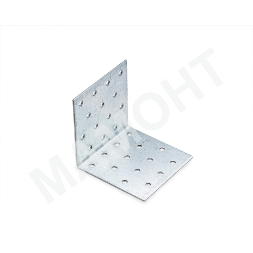 Уголок крепежный равносторонний KUR 80 x 80 x 80 мм, металл 2,0 мм ЕКТ (V020016)