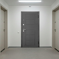 Дверь МАРС 12 Зеркало Антрацит / Эшвайт Промет