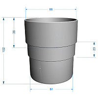 Муфта трубы Docke Premium ПВХ 85 мм, шоколад (RAL 8019)