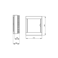 Бокс навесной на 24 модуля Viko