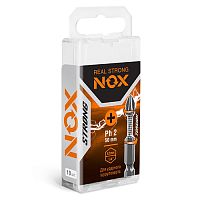 Биты крестообразные PH2 50мм торсионные (10 шт.) NOX STRONG (336250)