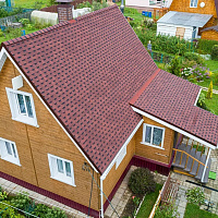 Гибкая черепица многослойная ТЕХНОНИКОЛЬ SHINGLAS Фазенда Красный, 2,6 м2