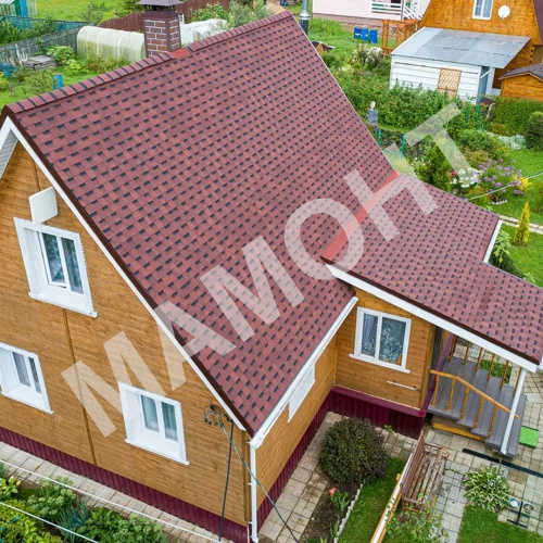 Гибкая черепица многослойная ТЕХНОНИКОЛЬ SHINGLAS Фазенда Красный, 2,6 м2