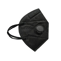 Респиратор с клапаном выдоха KN95 FFP2 черный