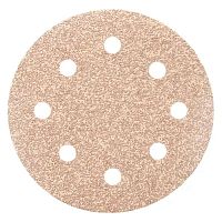 Диск шлифовальный самосцепляющийся БАЗ D125, P120, 8 отверстий