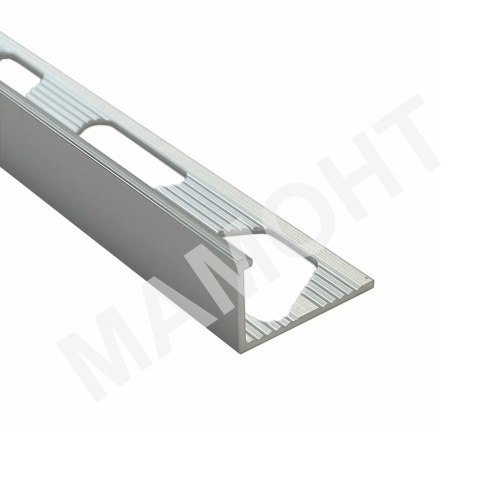 Уголок для плитки алюминиевый Profiling ПО-Г10 серебро 2,7 м