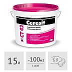 Краска Ceresit CT 42 акриловая белая, 15 л