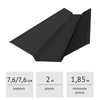 Планка ендовы верхняя 76х76х2000 мм (RAL 7024, графит)