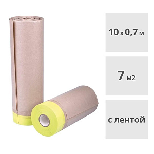 Укрывочная бумага с клейкой лентой FIRSTTOOL SPEEDY MASK 0,7 х 10 м