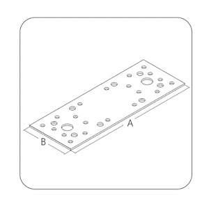 Пластина крепежная КР 130 x 53 мм, металл 2,0 мм ЕКТ (V020037)
