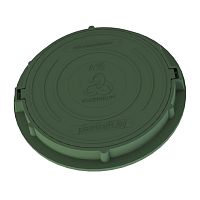 Люк канализационный композитный легкий Plastkraft A15 зеленый