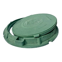 Люк канализационный композитный легкий Plastkraft A15 зеленый