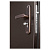 Дверь ПРОФИ (DL) двустворчатая Антик медь / Антик медь Промет - Превью 4