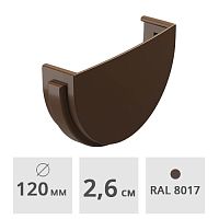 Заглушка желоба Docke DACHA ПВХ 120 мм, светло-коричневый