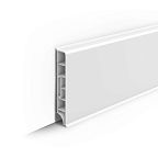Плинтус напольный прямоугольный 80 мм 2,2 м Ideal Дюра, 001 Белый