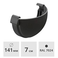 Заглушка Docke Lux ПВХ 141 мм, графит