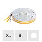Уплотнитель для окон и дверей Tytan Professional D белый 9 мм x 6 м